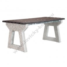 Betónový stôl typ V/K - recykl plast<br> <small>(mobilný s kotvením)</small>