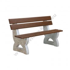 Parková lavička s operadlom Trend<br> <small>(mobilná s kotvením)</small>